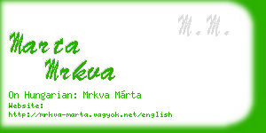 marta mrkva business card